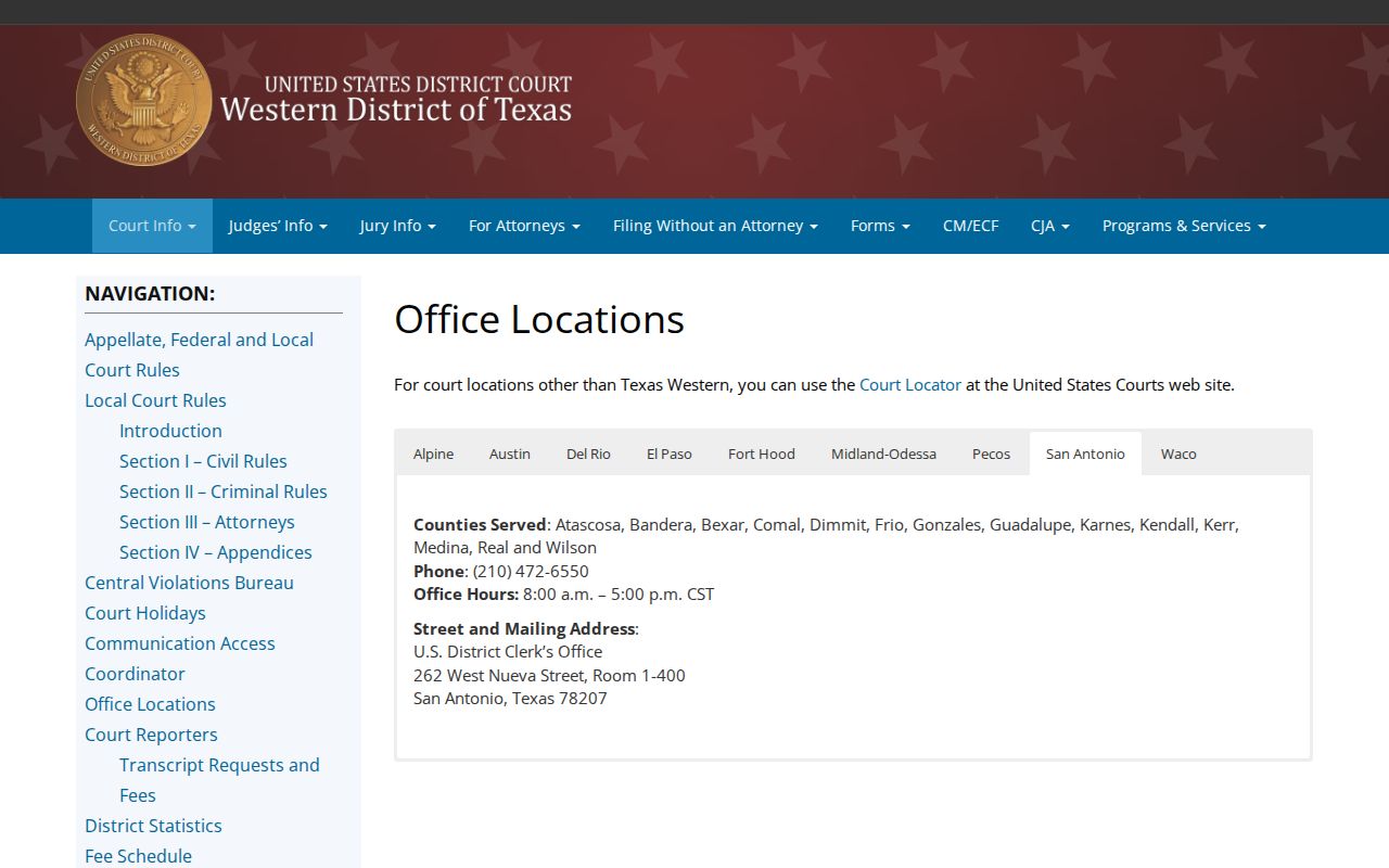 Terrell County arrest warrant distinction and the Del Rio federal court office