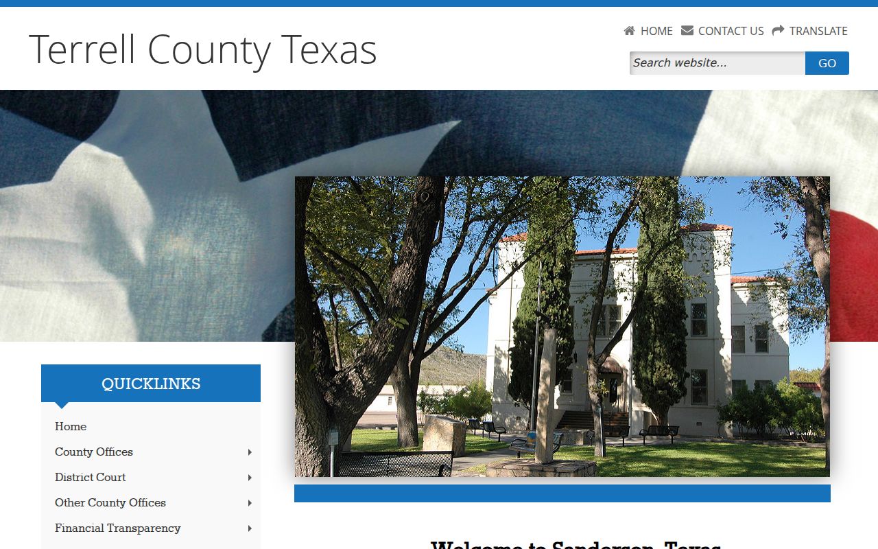 Terrell County warrant records office route at the Sanderson courthouse